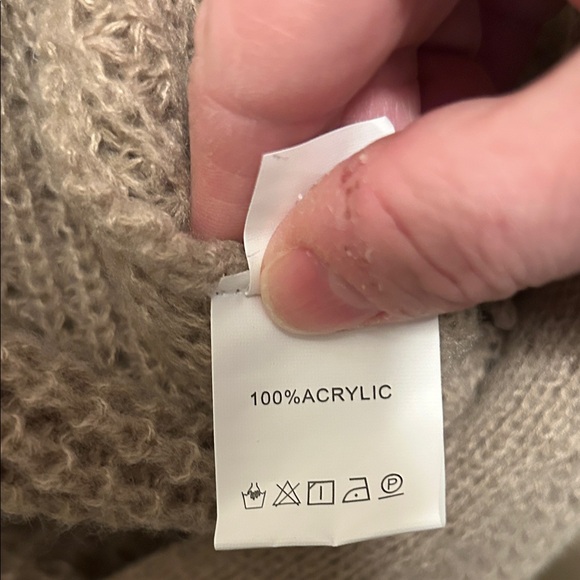 Beige Knit Women Sweater - Picture 4 of 5